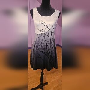 Purple Ombre Moon Scene Maxi Dress